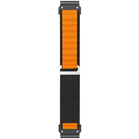 Universal Garmin 26mm Quick Release EIDERWOOD Nylon Strap - Black / Orange