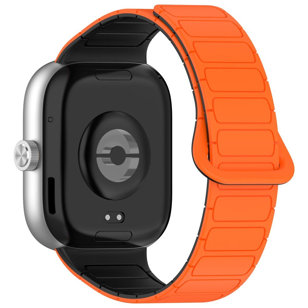 Xiaomi Smart Band 10 Pro / 9 Pro / 8 Pro Two-Tone Magnetic Flexible Plastic Strap - Orange / Black