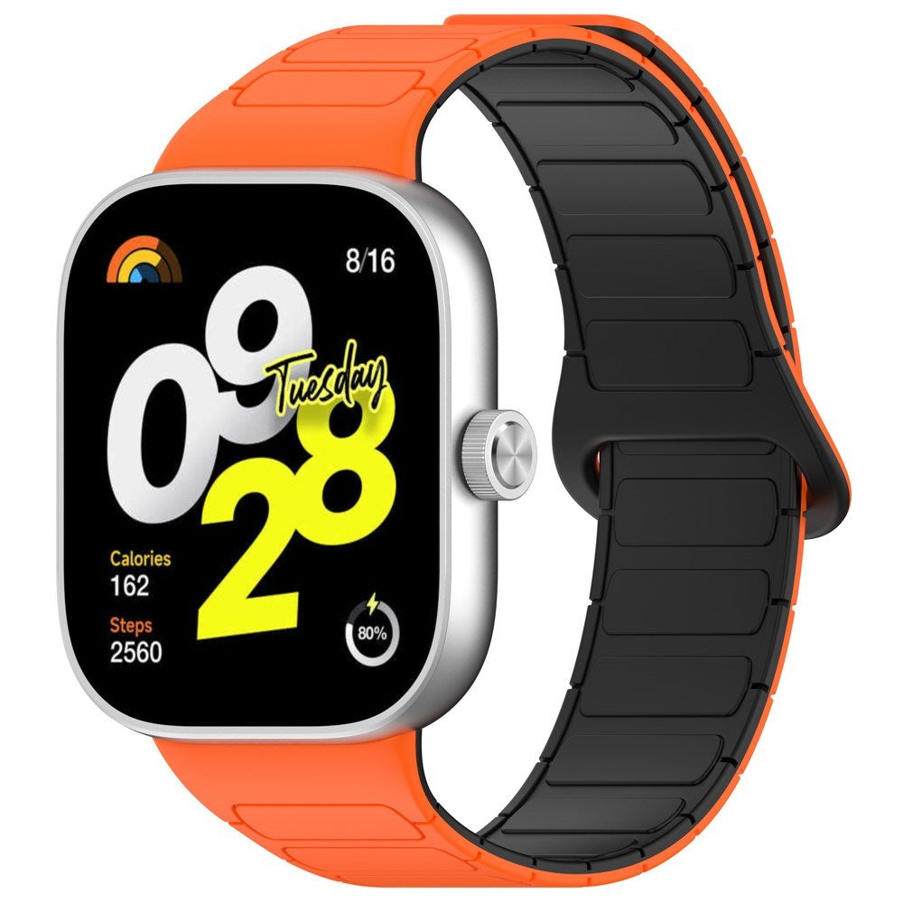 Xiaomi Smart Band 10 Pro / 9 Pro / 8 Pro Two-Tone Magnetic Flexible Plastic Strap - Orange / Black