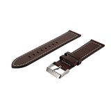 Universal Smartwatch 20mm Classic Leather Strap - Coffee