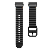 Universal Garmin 26mm QuickFit EIDERWOOD Wavy Silicone Strap - Black