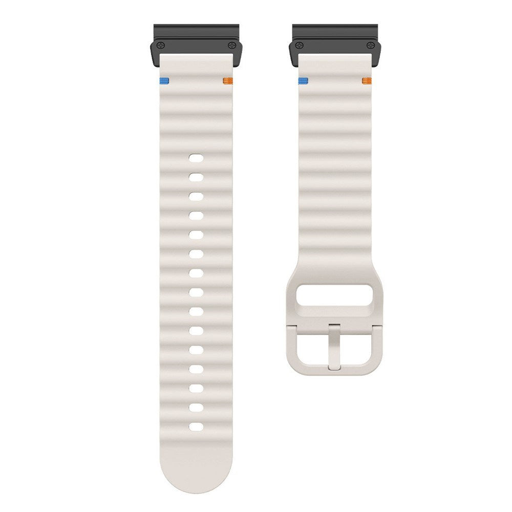 Universal Garmin 26mm QuickFit EIDERWOOD Wavy Silicone Strap - Beige