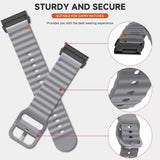 Universal Garmin 22mm QuickFit EIDERWOOD Wavy Silicone Strap - Orange