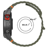 Universal Garmin 22mm QuickFit EIDERWOOD Wavy Silicone Strap - Black