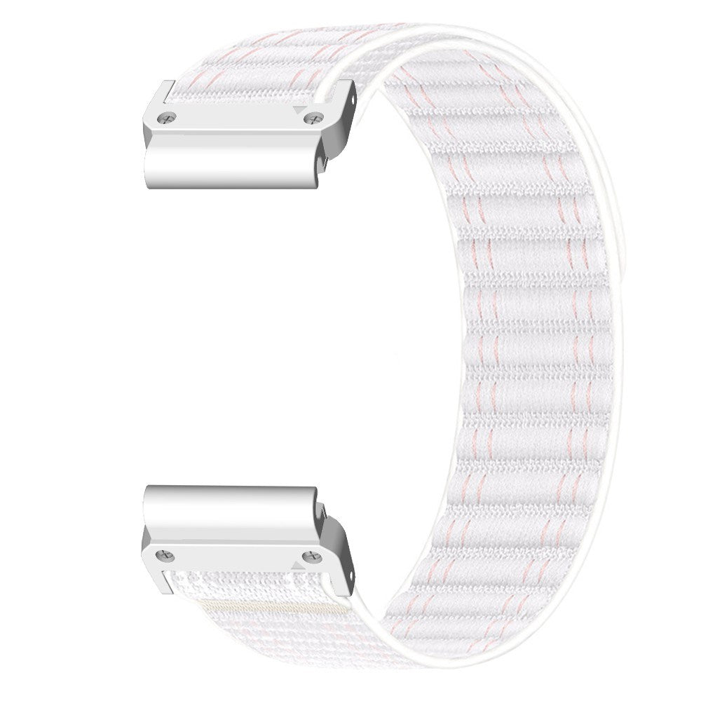 Universal Garmin 22mm QuickFit EIDERWOOD Nylon Loop Watch Strap - White