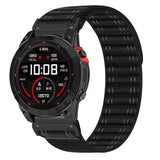 Universal Garmin 22mm QuickFit EIDERWOOD Nylon Loop Watch Strap - Black