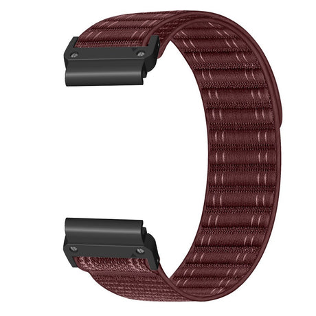 Universal Garmin 22mm QuickFit EIDERWOOD Nylon Loop Watch Strap - Red
