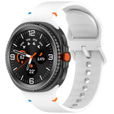 EIDERWOOD Samsung Galaxy Watch 8 / 8 Classic (40 / 44 / 46mm) Silicone Strap with Stitching Line - White