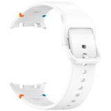 EIDERWOOD Samsung Galaxy Watch 8 / 8 Classic (40 / 44 / 46mm) Silicone Strap with Stitching Line - White