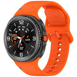 EIDERWOOD Samsung Galaxy Watch 8 / 8 Classic (40 / 44 / 46mm) Silicone Strap with Stitching Line - Orange
