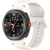EIDERWOOD Samsung Galaxy Watch 8 / 8 Classic (40 / 44 / 46mm) Silicone Strap with Stitching Line - Starlight