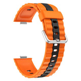 Huawei Watch Fit 4 Pro / 4 / 3 EIDERWOOD Two-Tone Silicone Strap - Orange / Black