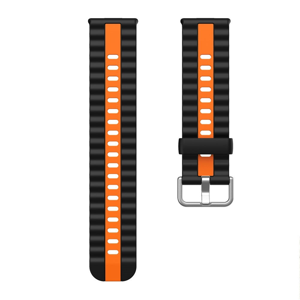 Huawei Watch Fit 4 Pro / 4 / 3 EIDERWOOD Two-Tone Silicone Strap - Black / Orange