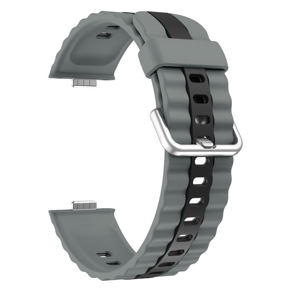 Huawei Watch Fit 4 Pro / 4 / 3 EIDERWOOD Two-Tone Silicone Strap - Grey / Black