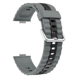 Huawei Watch Fit 4 Pro / 4 / 3 EIDERWOOD Two-Tone Silicone Strap - Grey / Black