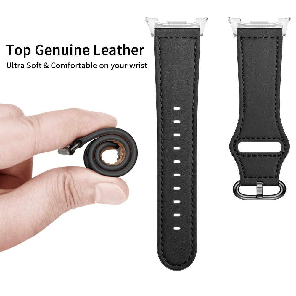 Samsung Galaxy Watch 8 / 8 Classic (40 / 44 / 46mm) Faux Leather Strap - Black