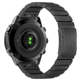 Universal Garmin 22mm QuickFit EIDERWOOD Titanium Strap w. Colored Silicone - Black