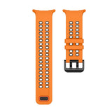 Samsung Galaxy Watch Ultra 2 / Ultra (47mm) Silicone Strap with Ventilation Holes - Orange / Black