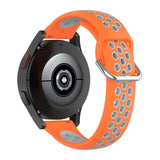 Universal Smartwatch Two-Color Silicone Strap (20mm) - Orange/Grey