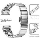 Fitbit Charge 6 / 5 EIDERWOOD Metal Watch Strap - Silver