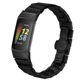 Fitbit Charge 6 / 5 EIDERWOOD Metal Watch Strap - Black