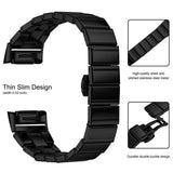 Fitbit Charge 6 / 5 EIDERWOOD Metal Watch Strap - Black