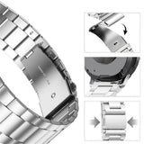 Samsung Galaxy Watch 8 / 9 (40mm) EIDERWOOD Stainless Steel Watch Band with Plastic Case & Screen Protector - Black