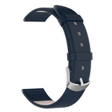 Universal Smartwatch Leather Strap (20mm) - Matte Dark Blue