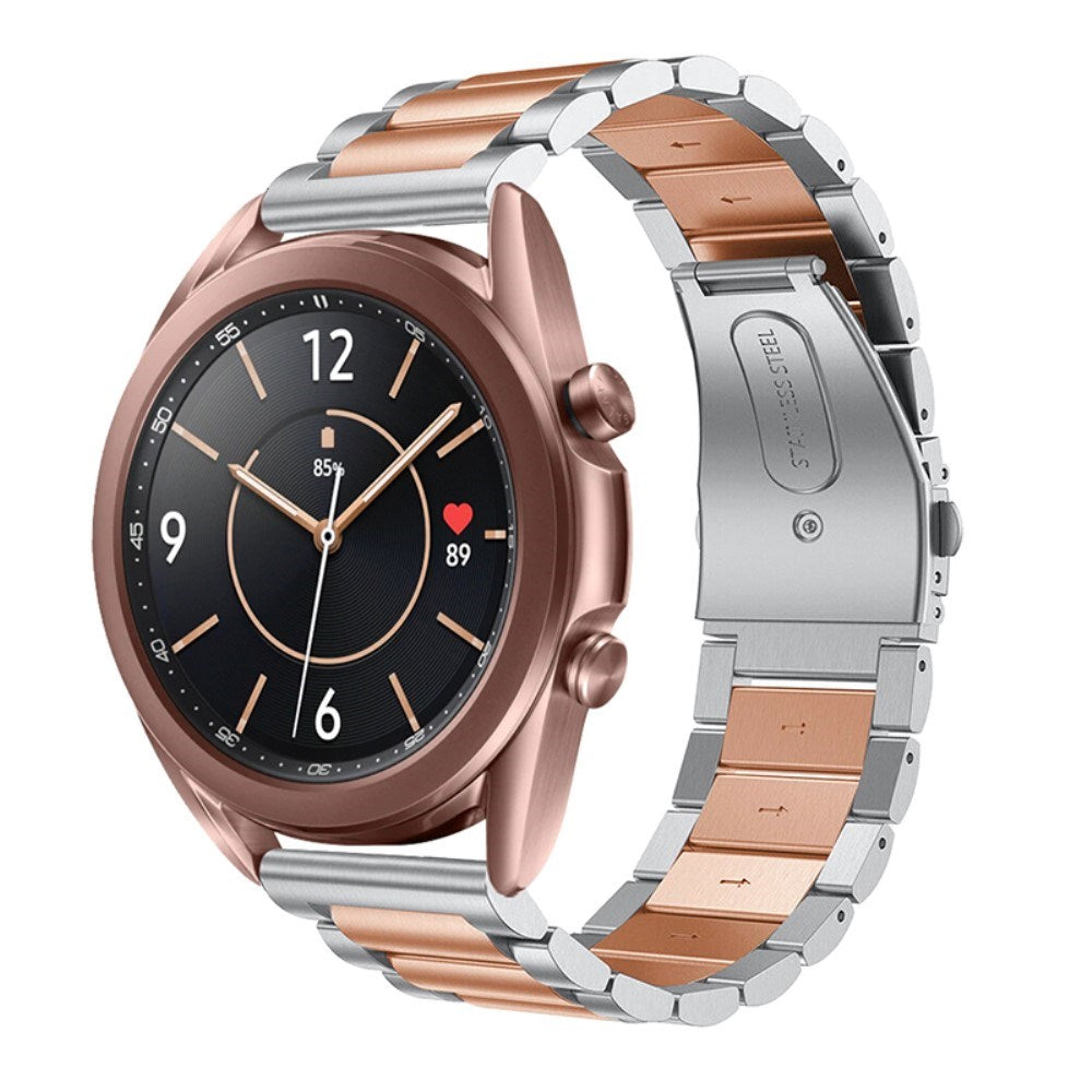 Universal Smartwatch (20mm) Stainless Steel Strap - Silver / Rose Gold