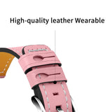 Smartwatch Universal Cow-Leather Strap (20mm) - Pink