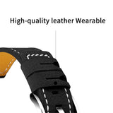 Smartwatch Universal Cow-Leather Strap (20mm) - Black