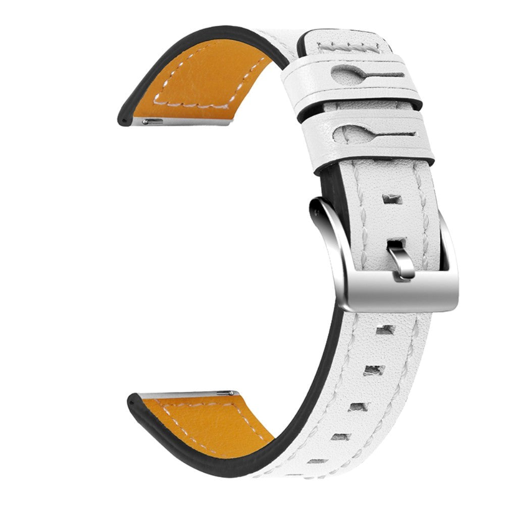 Smartwatch Universal Cow-Leather Strap (20mm) - White