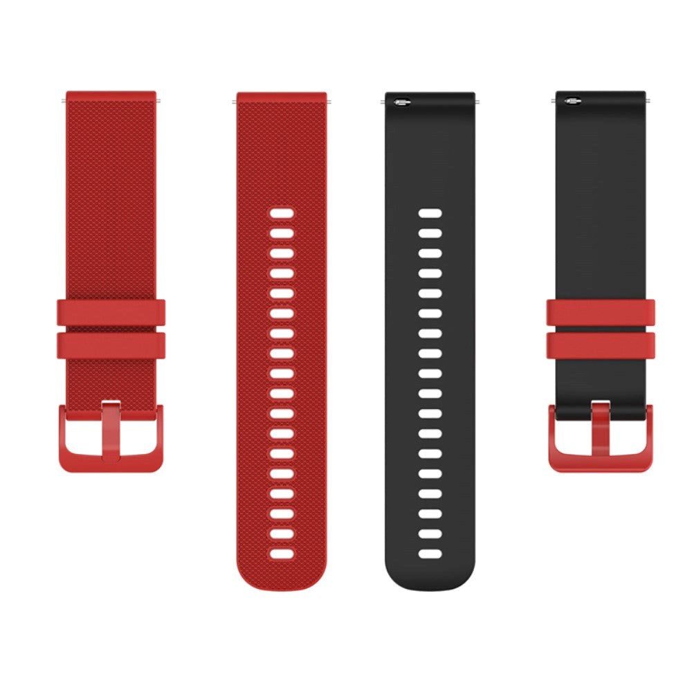 Smartwatch Silicone Strap (22mm) Grid - Red / Black