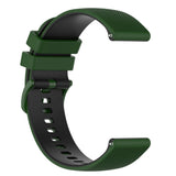 Smartwatch Silicone Strap (22mm) Grid - Green / Black