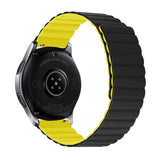 Smartwatch Reversible Strap 22mm Magnetic Silicone - Black / Yellow