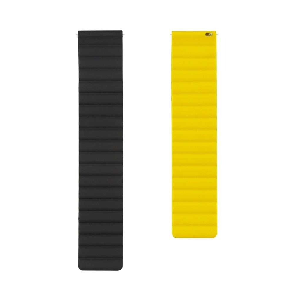 Smartwatch Reversible Strap 22mm Magnetic Silicone - Black / Yellow