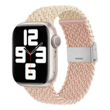 Apple Watch (38/40/SE/41/42mm) Two-tone Nylon Strap - Beige / Blue