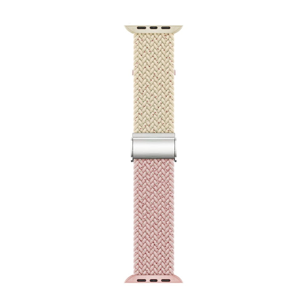 Apple Watch (38/40/SE/41/42mm) Two-tone Nylon Strap - Beige / Blue