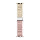 Apple Watch (38/40/SE/41/42mm) Two-tone Nylon Strap - Beige / Blue