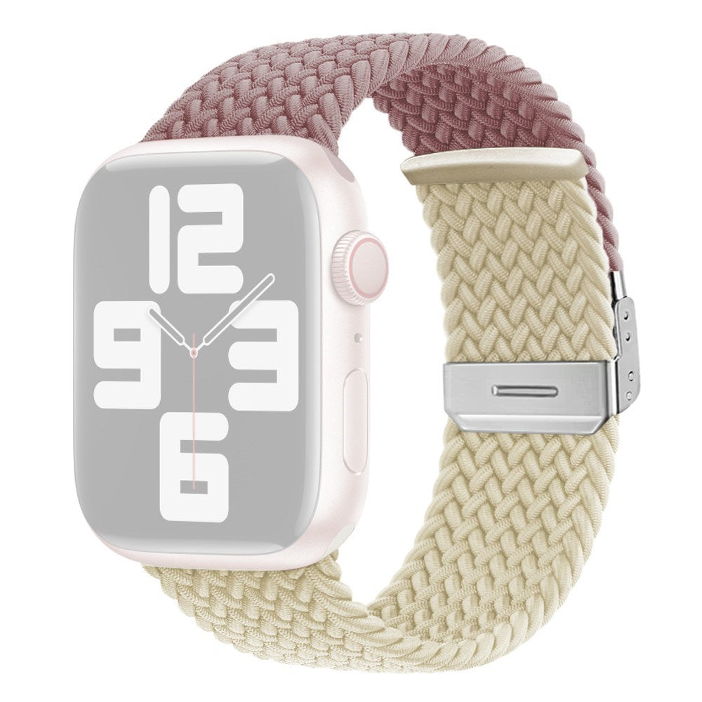 Apple Watch (38/40/SE/41/42mm) Two-tone Nylon Strap - Purple / Beige