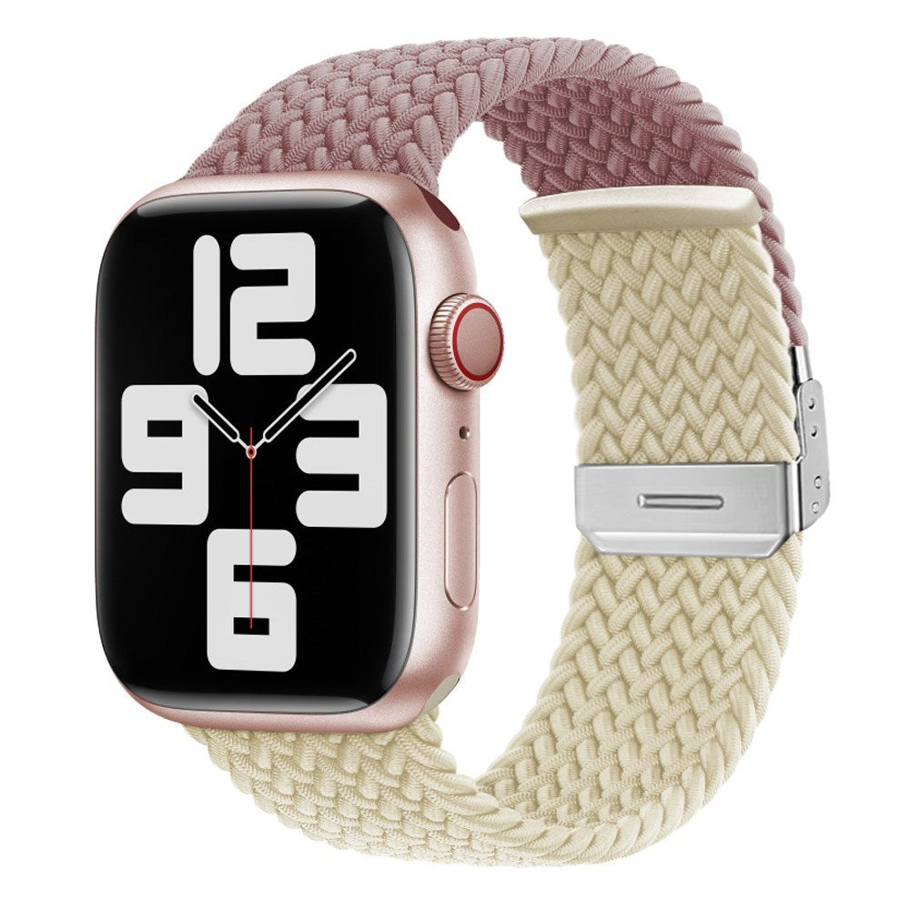 Apple Watch (38/40/SE/41/42mm) Two-tone Nylon Strap - Purple / Beige