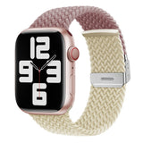 Apple Watch (38/40/SE/41/42mm) Two-tone Nylon Strap - Purple / Beige