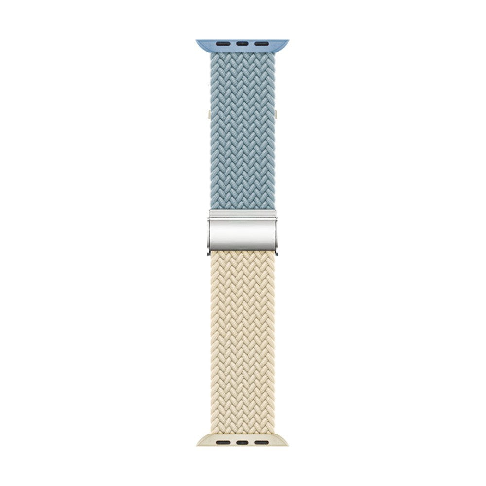 Apple Watch (38/40/SE/41/42mm) Two-tone Nylon Strap - Blue / Beige
