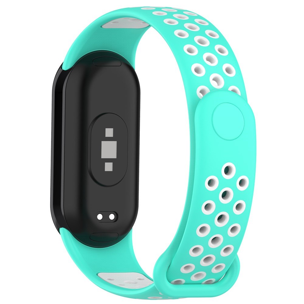 Xiaomi Smart Band 10 / 9 / 8 / NFC Silicone Watch Strap - Turquoise / White