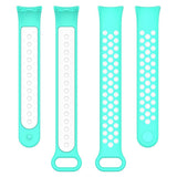 Xiaomi Smart Band 10 / 9 / 8 / NFC Silicone Watch Strap - Turquoise / White