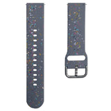 Smartwatch Silicone Universal Strap (22mm) w. Terrazzo Pattern - Greyish Blue