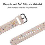 Smartwatch Silicone Universal Strap (22mm) w. Terrazzo Pattern - Pink