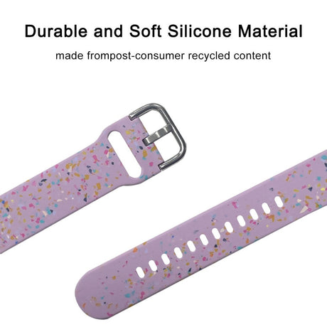 Smartwatch Silicone Universal Strap (20mm) w. Terrazzo Pattern - Purple