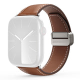 Apple Watch (38/40/SE/41/42mm) DUX DUCIS Faux Leather Watch Strap - Brown