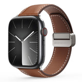 Apple Watch (38/40/SE/41/42mm) DUX DUCIS Faux Leather Watch Strap - Brown